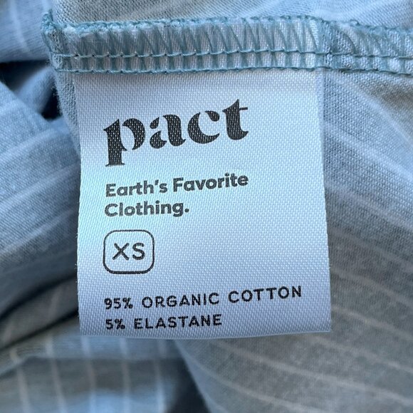Pact Organic Cotton Bondi Stripe Midi Dress Blue White Size XS - Picture 3 of 7
